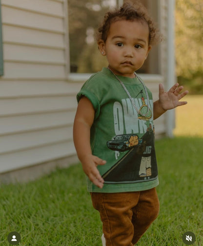 Kids Vintage Green "Own Path" Tee