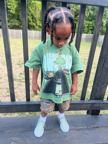 Kids Vintage Green "Own Path" Tee